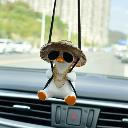 Cute Duck Rearview Pendant