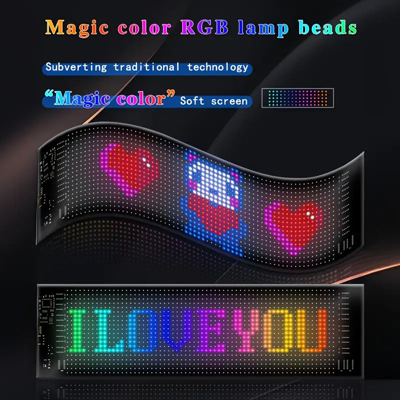 LED Car Display - Light Up Your Ride with Custom Text and Images!